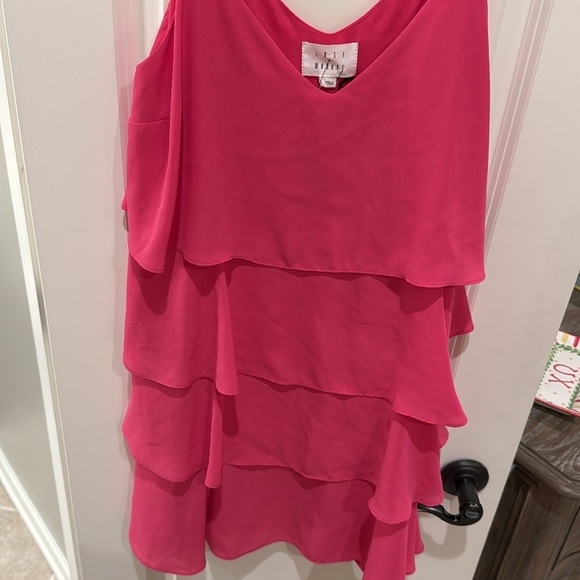 Pink Ruffled Tier Cocktail Dress - Picture 4 of 7